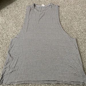 Striped no sleeve top